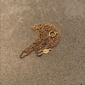 14K REAL gold necklace with gem holder